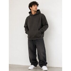 BoohooMan Mens Hoodie 3XL Black Basic Over The Head Plus 330GSM Streetwear New